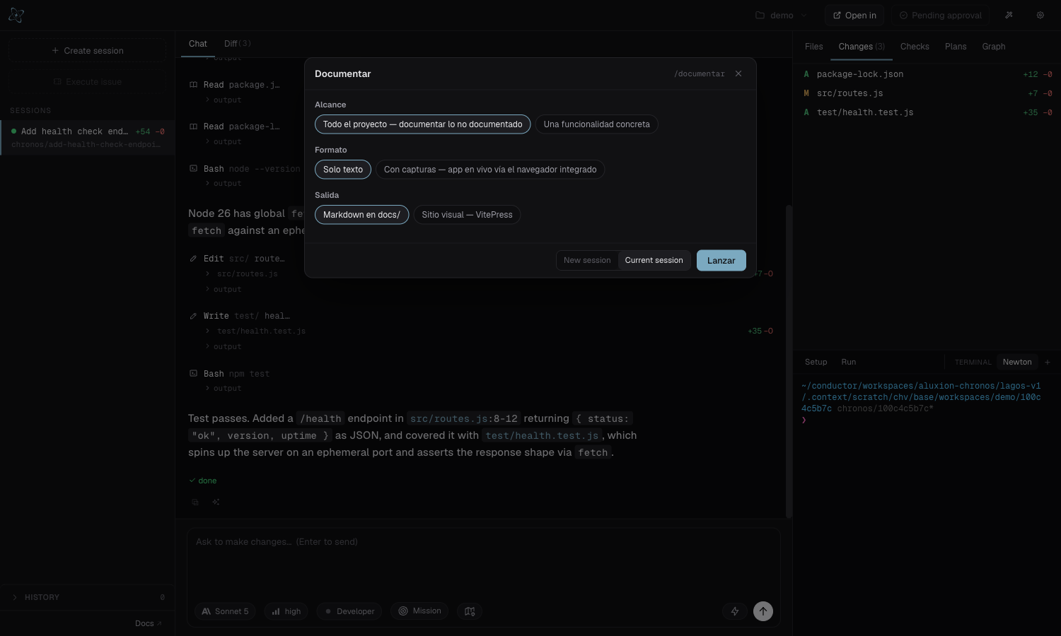 El formulario de lanzamiento de un workflow
